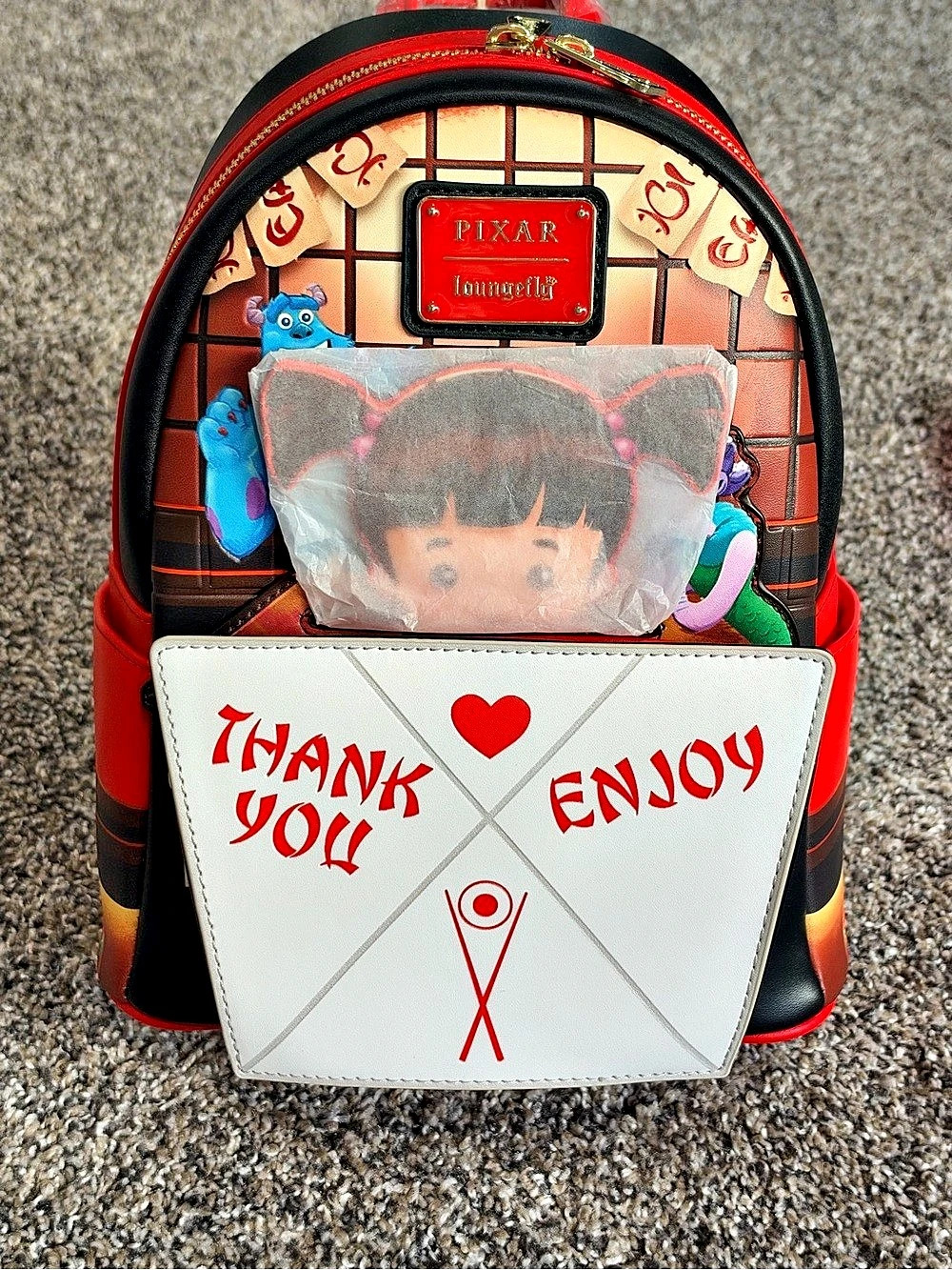 Loungefly Pixar Monsters Inc Boo Takeout Backpack